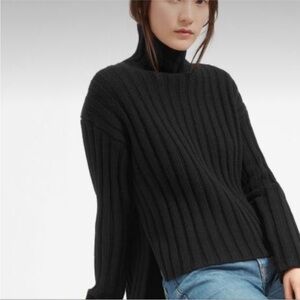 Everlane Wool-Cashmere Rib Oversized Turtleneck in Size S